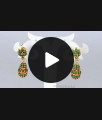 Pretty Emerald Stone Gold Earring Dangler ER2308 Pretty Emerald Stone Gold Earring Dangler ER2308