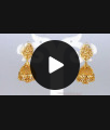 Traditional Lakshmi Design One Gram Gold Jhumki Earrings Collections ER2334 Traditional Lakshmi Design One Gram Gold Jhumki Earrings Collections ER2334