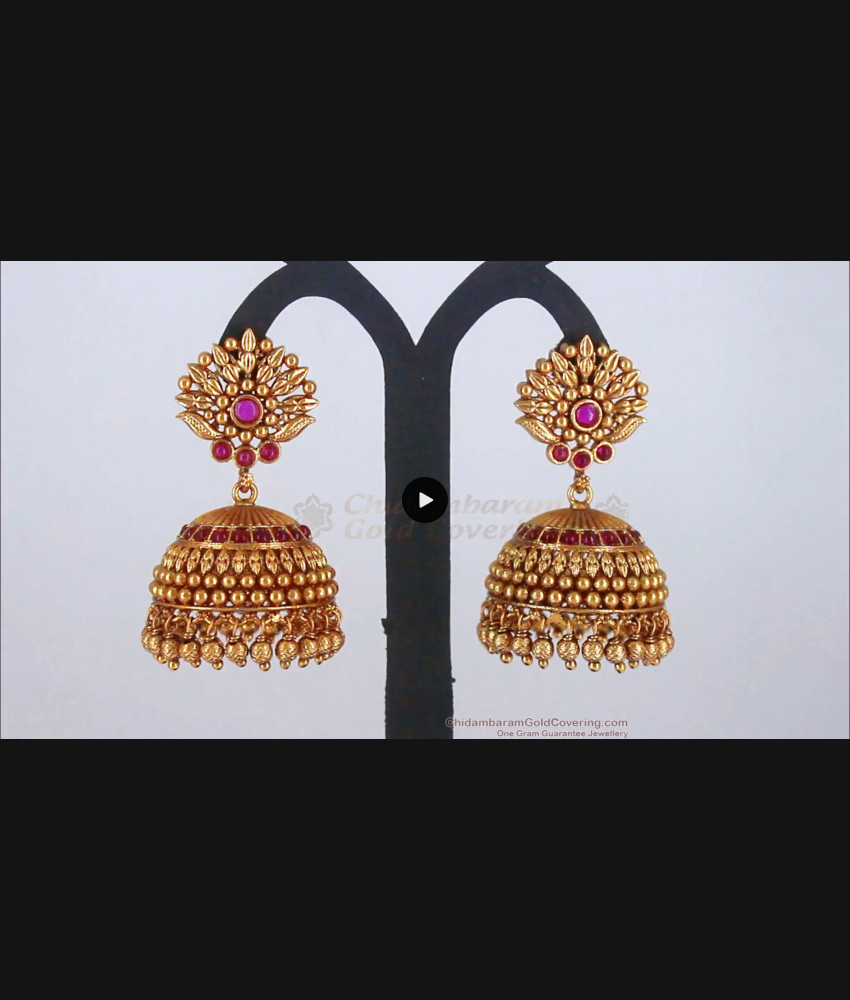 Grand Big Antique Jimiki Earrings Bridal Wear ER2718 Grand Big Antique Jimiki Earrings Bridal Wear ER2718
