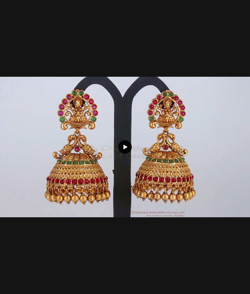 Premium Lakshmi Design Antique Very Big Jimiki Earrings ER2723 Premium Lakshmi Design Antique Very Big Jimiki Earrings ER2723