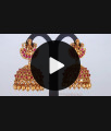 Full Ruby Stone Lakshmi Model Antique Jimiki Earrings ER2732 Full Ruby Stone Lakshmi Model Antique Jimiki Earrings ER2732