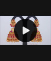 Premium Antique Big Jimiki Earrings With Ruby Stone ER2737 Premium Antique Big Jimiki Earrings With Ruby Stone ER2737