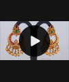 Antique Lakshmi Ruby Emerald Dangler Chandbali Earrings ER2738 Antique Lakshmi Ruby Emerald Dangler Chandbali Earrings ER2738