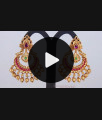 Party Wear Ruby Emerald Stone Dangler Antique Chandbali Earrings ER2742 Party Wear Ruby Emerald Stone Dangler Antique Chandbali Earrings ER2742