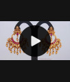 Latest Lakshmi Design Ruby Stone Antique Chandbali Earrings ER2744 Latest Lakshmi Design Ruby Stone Antique Chandbali Earrings ER2744
