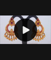 Lakshmi Model Dangler Antique Chandbali Earrings With Ruby Stone ER2745 Lakshmi Model Dangler Antique Chandbali Earrings With Ruby Stone ER2745