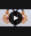 Antique Peacock Floral Design Ruby Stone Earring Nagas Collection ER2852