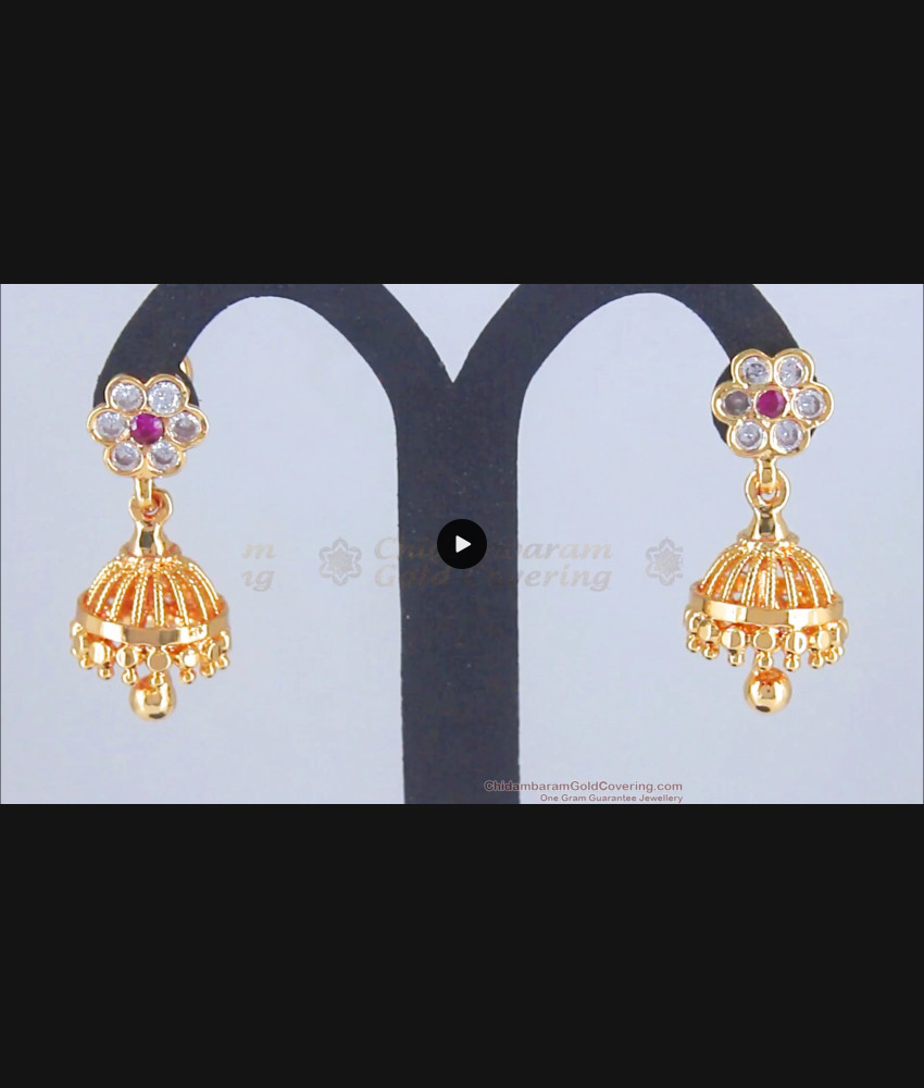 Latest Model Impon Jhumki Gati Stone Jewelry ER3272 Latest Model Impon Jhumki Gati Stone Jewelry ER3272