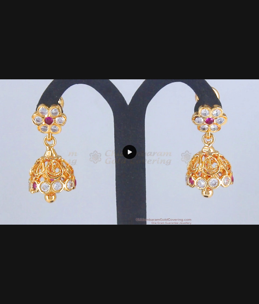 Premium Quality Impon Panchaloha Jhumki Stone Collection ER3273 Premium Quality Impon Panchaloha Jhumki Stone Collection ER3273
