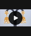 White Pearl Gold Jhumki Imitation Earring For Women ER3277 White Pearl Gold Jhumki Imitation Earring For Women ER3277