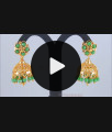 Green Crystal Jhumki Gold Earring For Women ER3278 Green Crystal Jhumki Gold Earring For Women ER3278