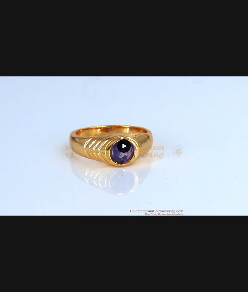 Blue Sapphire Original Impon Finger Rings For Women Daily Wear FR1081