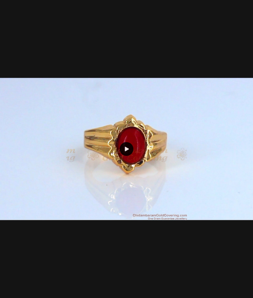 Traditional Pavala Stone Original Impon Finger Rings For Men Daily Wear FR1085 Traditional Pavala Stone Original Impon Finger Rings For Men Daily Wear FR1085