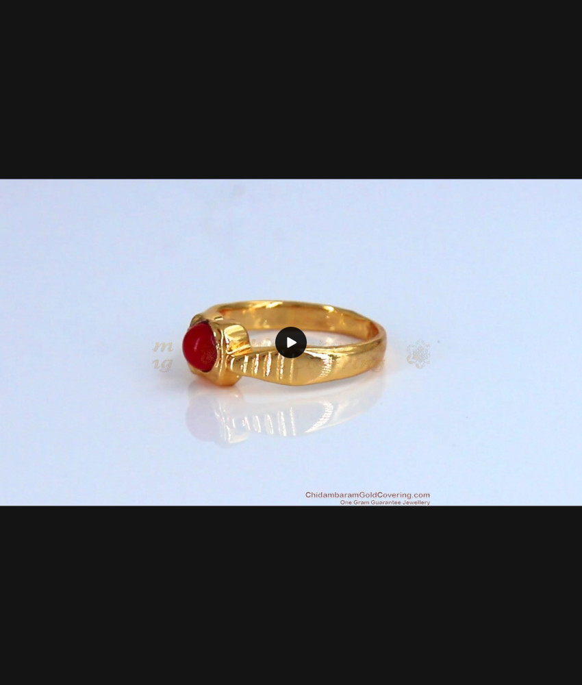 Daily Wear Pavala Stone Original Impon Finger Rings For Ladies FR1086 Daily Wear Pavala Stone Original Impon Finger Rings For Ladies FR1086