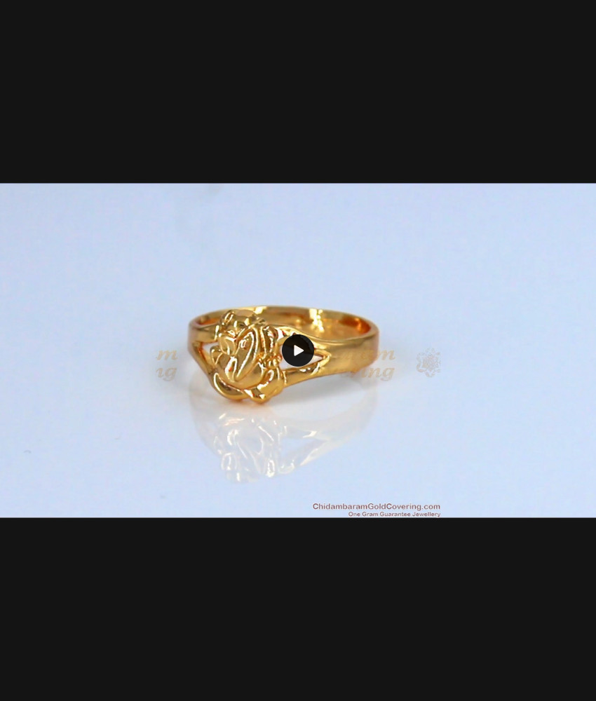 Vinayagar Design Original Impon Finger Ring Collections From Chidambaram Gold Covering FR1103 Vinayagar Design Original Impon Finger Ring Collections From Chidambaram Gold Covering FR1103