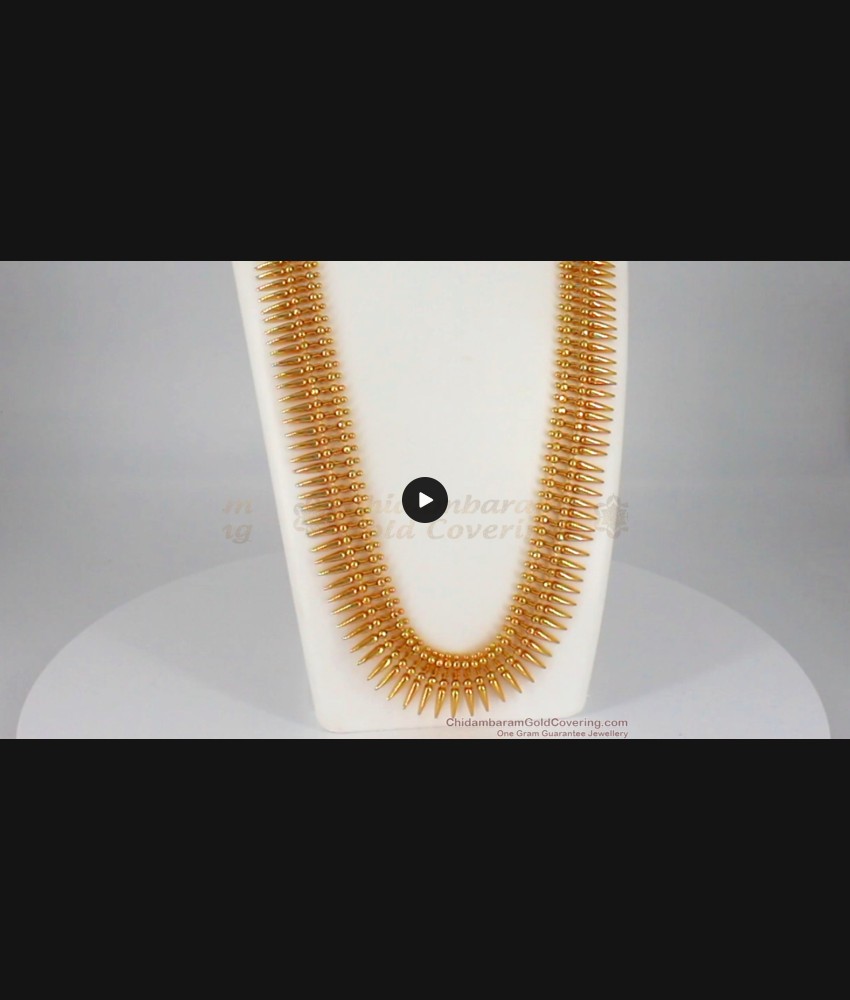 Traditional Mullai Poo One Gram Gold Haaram Design HR1775 Traditional Mullai Poo One Gram Gold Haaram Design HR1775
