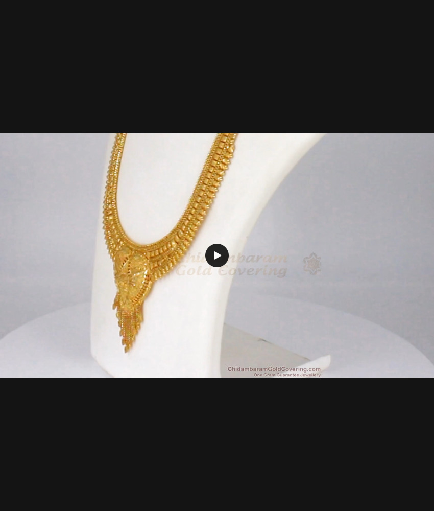 Dazzling Gold Forming Combo Set Long Haram For Bridal Wear HR1812 Dazzling Gold Forming Combo Set Long Haram For Bridal Wear HR1812