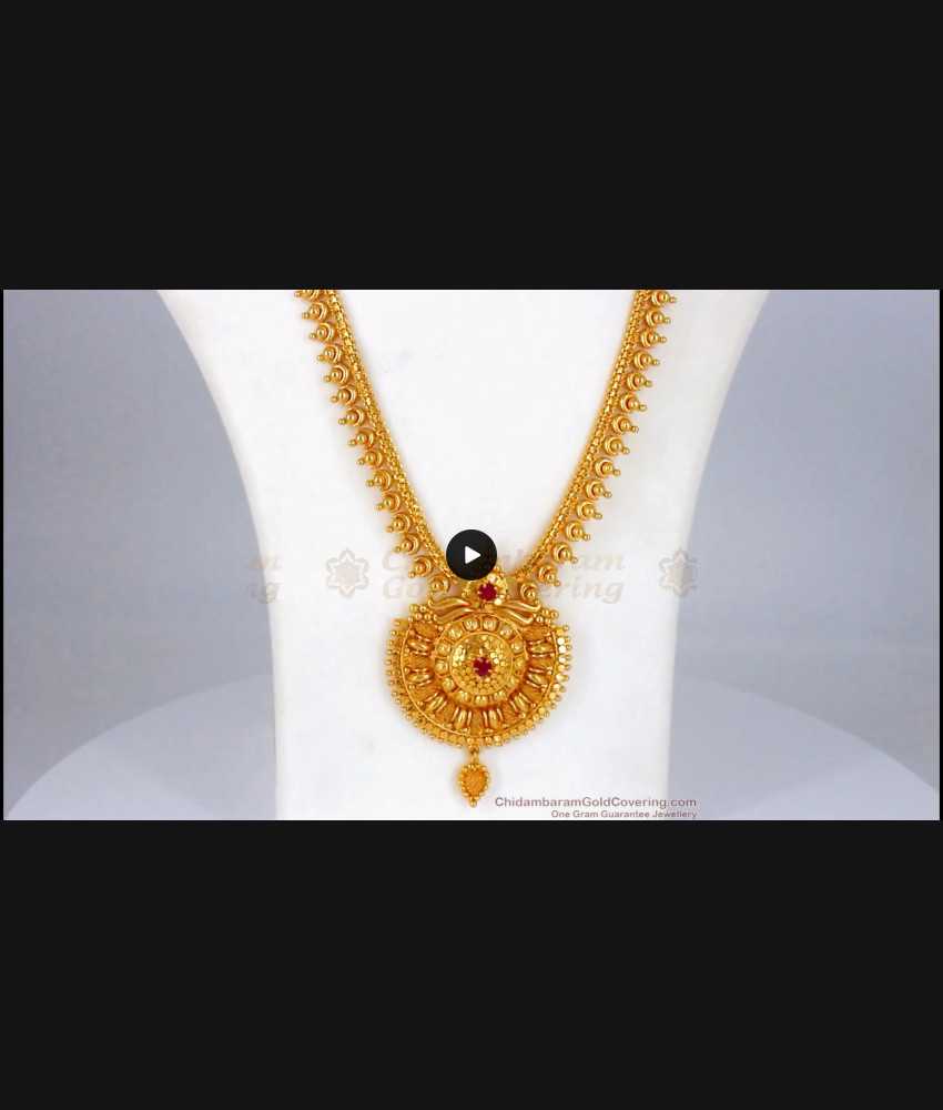 Attractive One Gram Gold Haram For Party Wear HR1836 Attractive One Gram Gold Haram For Party Wear HR1836