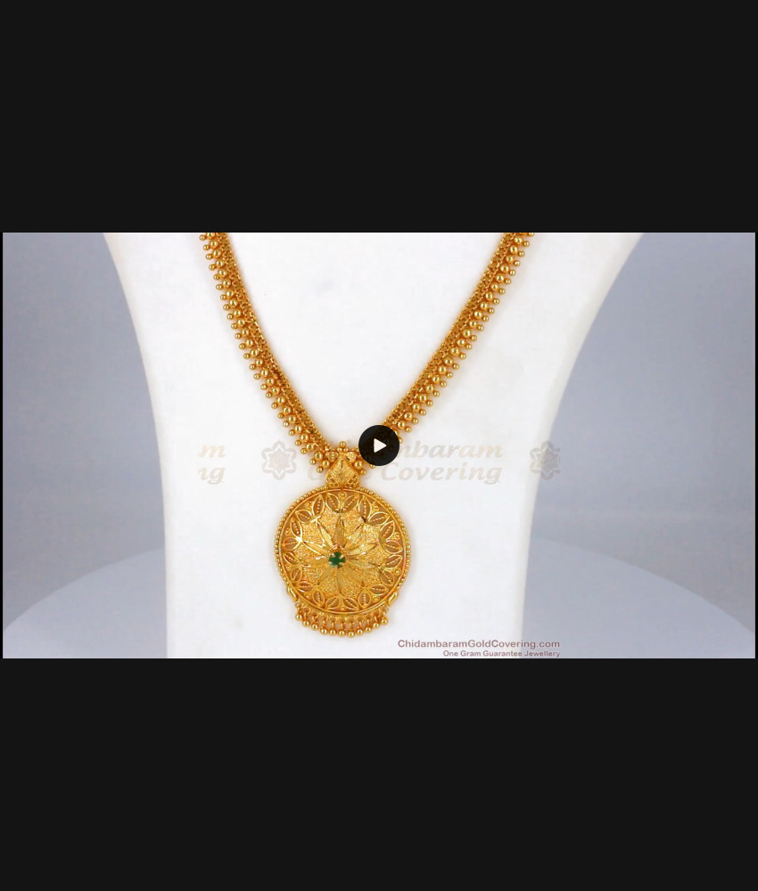 Gorgeous Emerald Stone Gold Haram For Wedding Wear HR1845 Gorgeous Emerald Stone Gold Haram For Wedding Wear HR1845