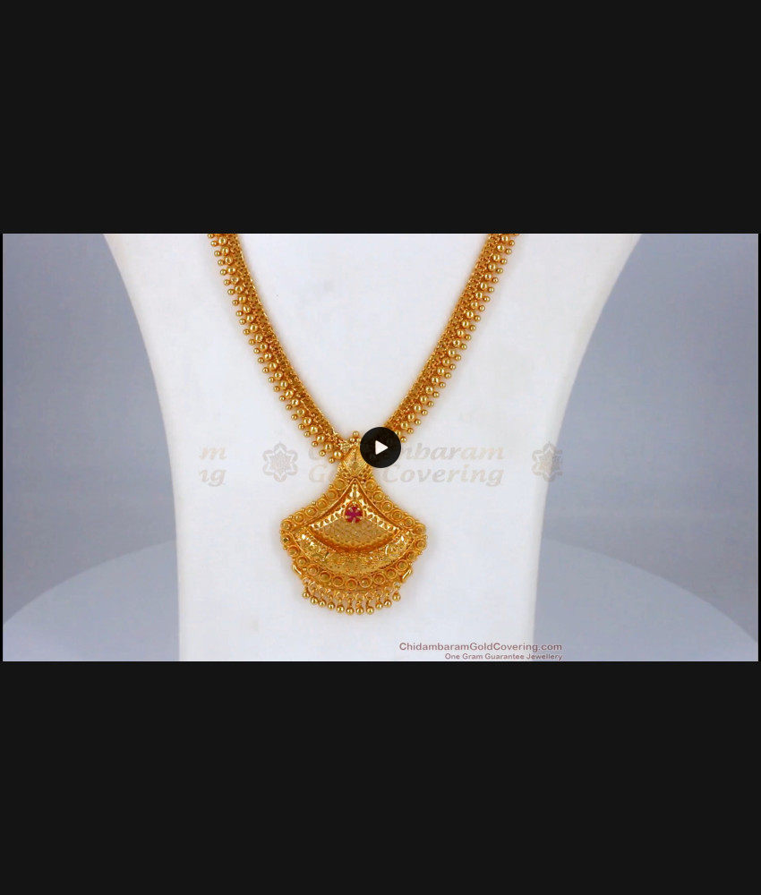Handcrafted Design One Gram Gold Haram Bridal Jewelry HR1847 Handcrafted Design One Gram Gold Haram Bridal Jewelry HR1847