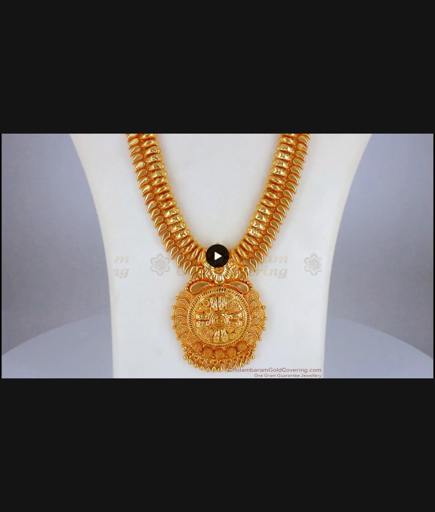 Stunning One Gram Gold Haram For Wedding Collections HR1990 Stunning One Gram Gold Haram For Wedding Collections HR1990