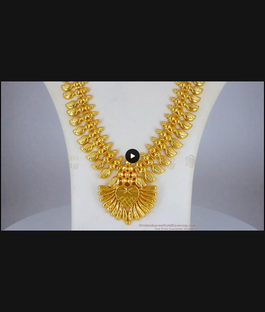 Party Wear Kerala Gold Haram For Ladies From Chidambaram Gold Covering HR1998 Party Wear Kerala Gold Haram For Ladies From Chidambaram Gold Covering HR1998