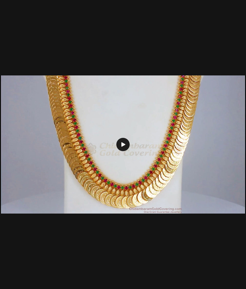 Lakshmi Gold Coin Haram AD Stone Traditional Wear HR2136 Lakshmi Gold Coin Haram AD Stone Traditional Wear HR2136