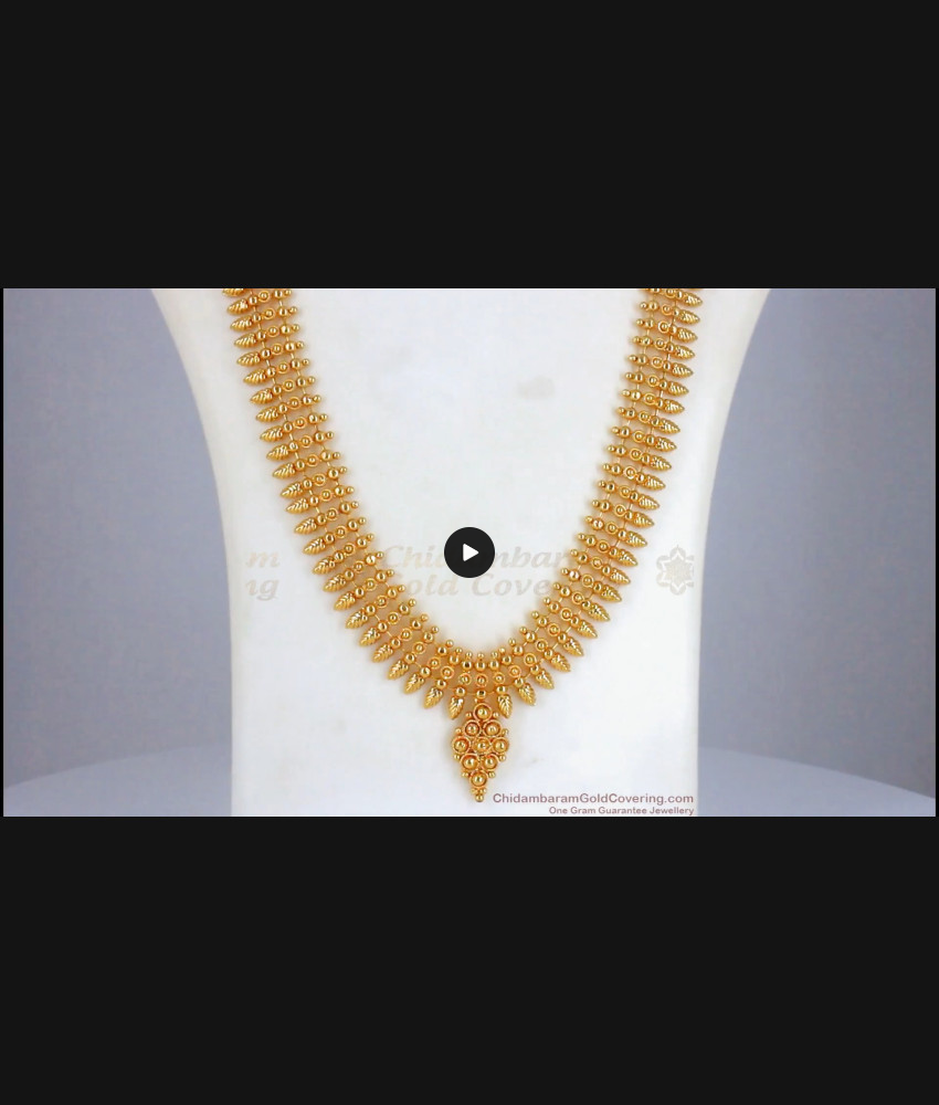 Traditional Mullai Poo Small Beads Dollar Gold Haaram HR2166
