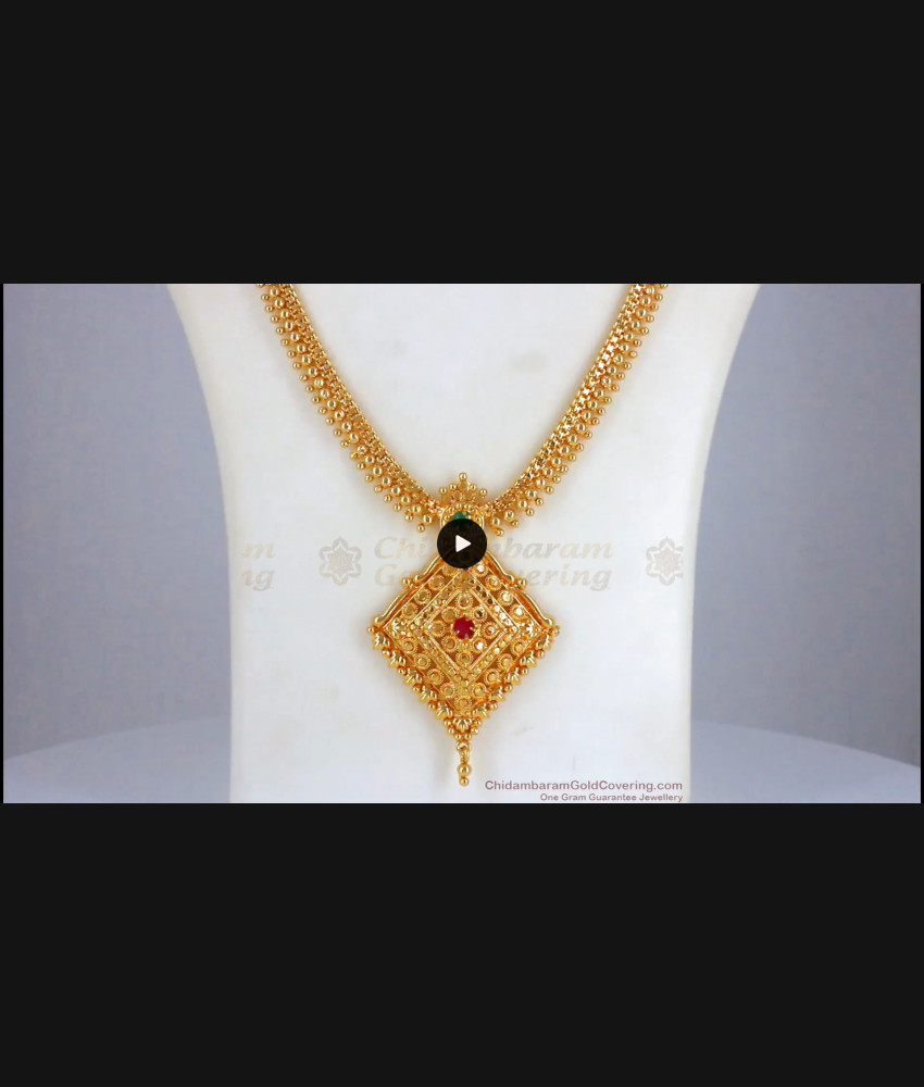 One Gram Micro Gold Plated Necklace Women Fashion HR2168