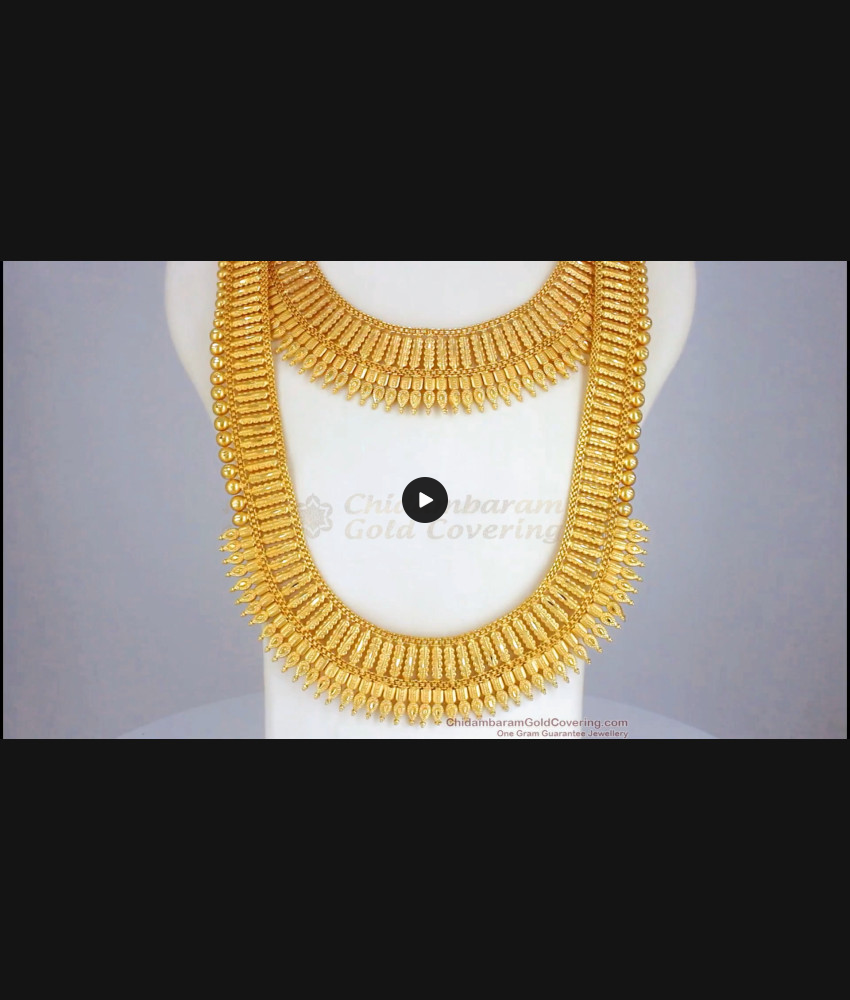 Grand Kerala Bridal Wear Forming  Haram Necklace Combo HR2191