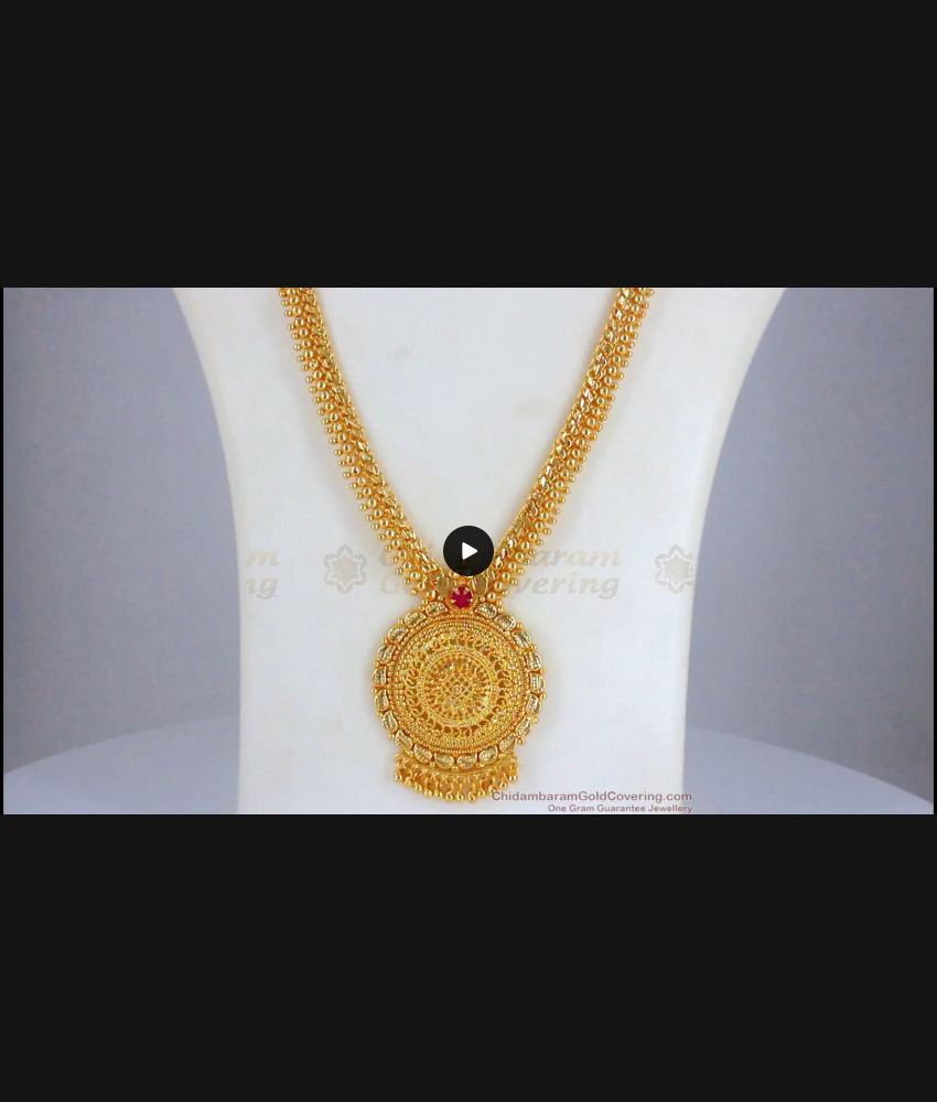 Latest One Gram Gold Haram Bridal Collections Shop Online HR2212