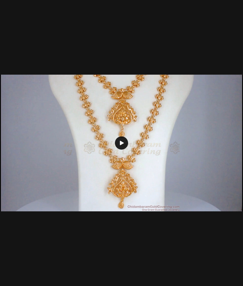 Grand Long Haram Gold Imitation Jewelry Necklace Combo Set HR2262 Grand Long Haram Gold Imitation Jewelry Necklace Combo Set HR2262