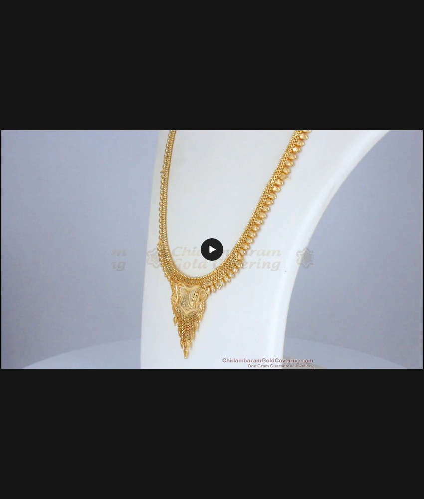 Real Gold Tone Haram Necklace With Earring Combo Collections HR2322 Real Gold Tone Haram Necklace With Earring Combo Collections HR2322
