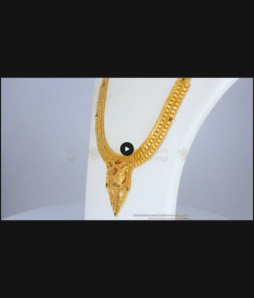 High Quality Gold Plated Haram Necklace And Earring Combo Design HR2324 High Quality Gold Plated Haram Necklace And Earring Combo Design HR2324