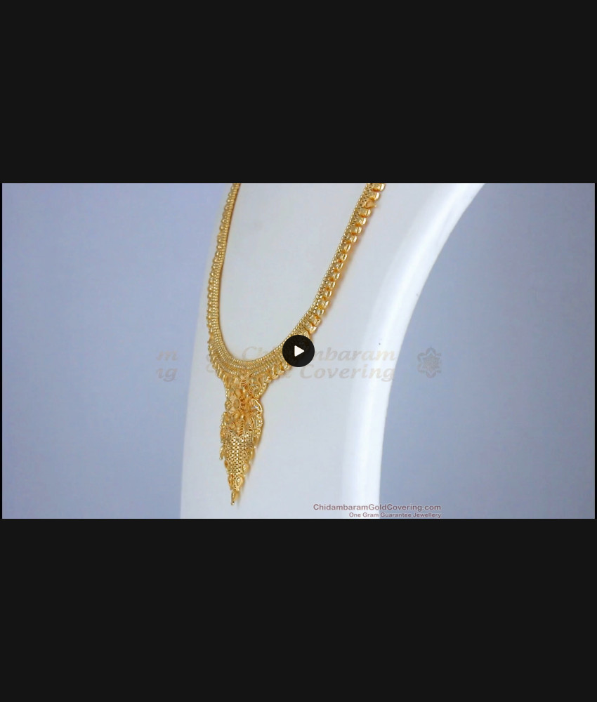 Pure Gold Tone Forming Haram Floral Design With Earring HR2363 Pure Gold Tone Forming Haram Floral Design With Earring HR2363