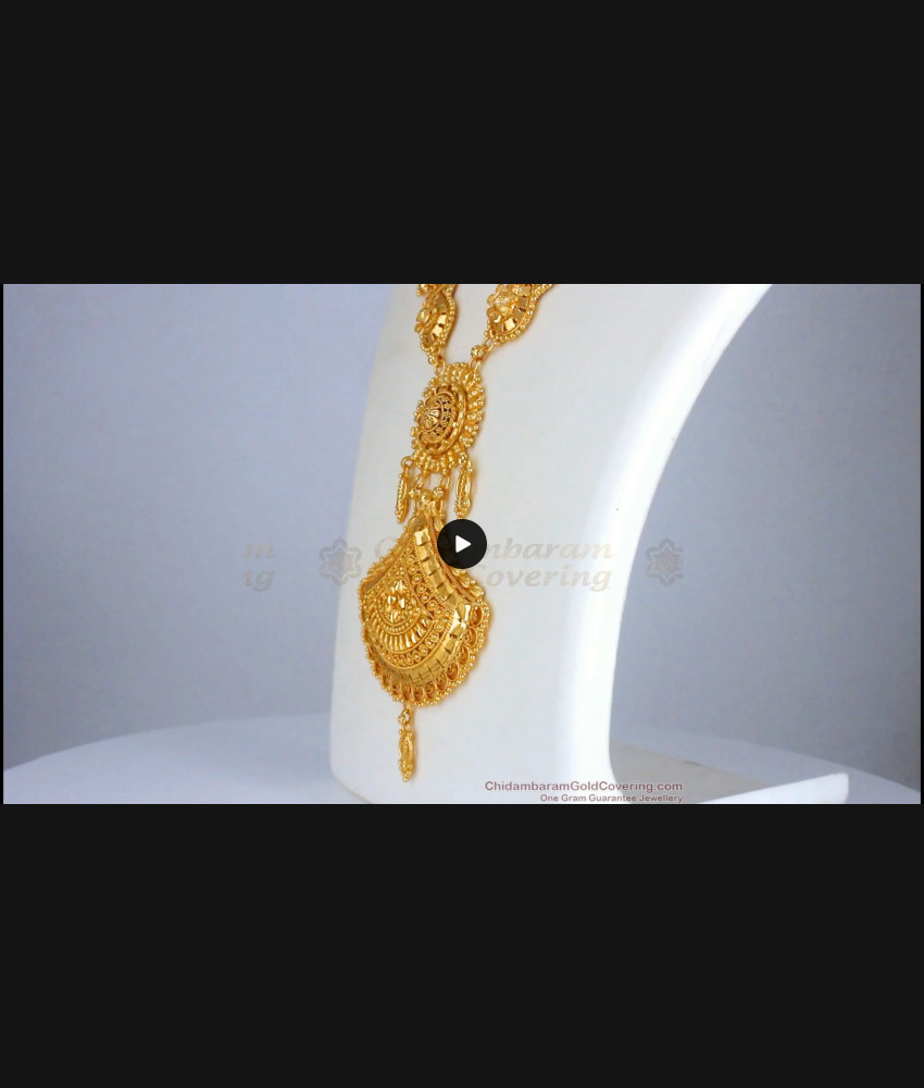 30 Inch Long Forming Grand Two Gram Gold Haram Bridal Collection HR2403 30 Inch Long Forming Grand Two Gram Gold Haram Bridal Collection HR2403