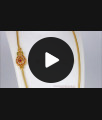One Gram Gold Mugappu Chain Ruby Emerald Stone Side Pendant MCH828 One Gram Gold Mugappu Chain Ruby Emerald Stone Side Pendant MCH828
