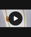 Modern Multi Color Stone Gold Mugappu Side Pendant Chain MCH829 Modern Multi Color Stone Gold Mugappu Side Pendant Chain MCH829