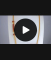 Gold Plated Side Pendant Chain Ruby Stone Mugappu MCH1051