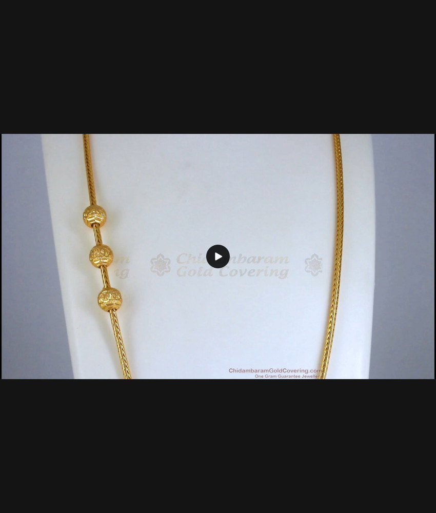 Traditional Gold Plated Mugappu Three Ball Side Pendant Design MCH1127 Traditional Gold Plated Mugappu Three Ball Side Pendant Design MCH1127