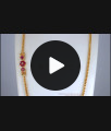 Beautiful Floral Side Pendant Gold Plated Mugappu Chain MCH1136 Beautiful Floral Side Pendant Gold Plated Mugappu Chain MCH1136
