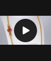 Simple Kemp Stone Mugappu Designs Wheat Chain for Ladies MCH804 Simple Kemp Stone Mugappu Designs Wheat Chain for Ladies MCH804