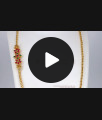 Beautiful Kemp Stone Mugappu Designs Wheat Chain for Thali MCH806 Beautiful Kemp Stone Mugappu Designs Wheat Chain for Thali MCH806