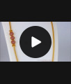 Ruby White Hal Ball Mugappu Gold Side Pendant Chain For Daily Use MCH838 Ruby White Hal Ball Mugappu Gold Side Pendant Chain For Daily Use MCH838