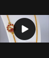 Peacock Mugappu Ruby White Gold Side Pendant Chain For Married Womens MCH843 Peacock Mugappu Ruby White Gold Side Pendant Chain For Married Womens MCH843