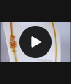 Ruby White Stone Peacock Gold Mugappu Chain For Married Womens MCH847 Ruby White Stone Peacock Gold Mugappu Chain For Married Womens MCH847