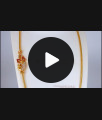 Ruby White Stone Peacock Gold Mugappu Chain MCH860