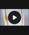 White AD Stone Peacock Design Gold Mugappu Chain MCH878 White AD Stone Peacock Design Gold Mugappu Chain MCH878