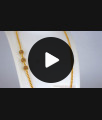 Three Ball Model Ruby Emerald Stone Gold Mugappu Chain MCH926 Three Ball Model Ruby Emerald Stone Gold Mugappu Chain MCH926