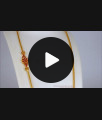 Flourish Flower Design Ruby Stone Gold Side Pendant Chain MCH937